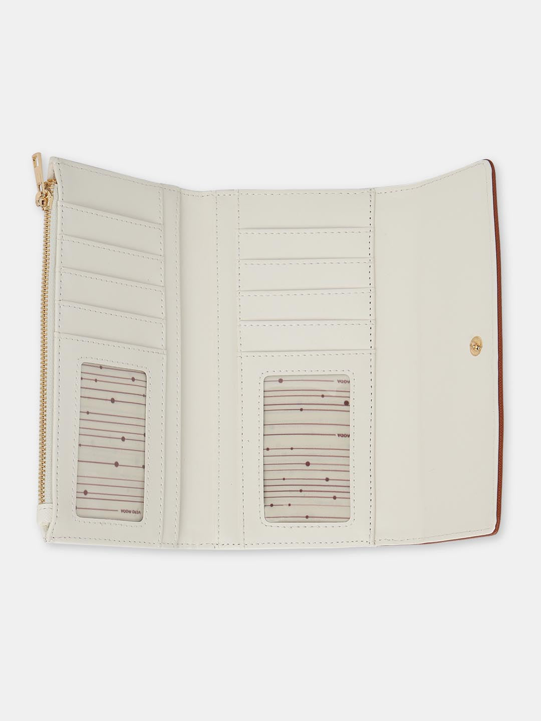 Brown Colourblocked Wallet