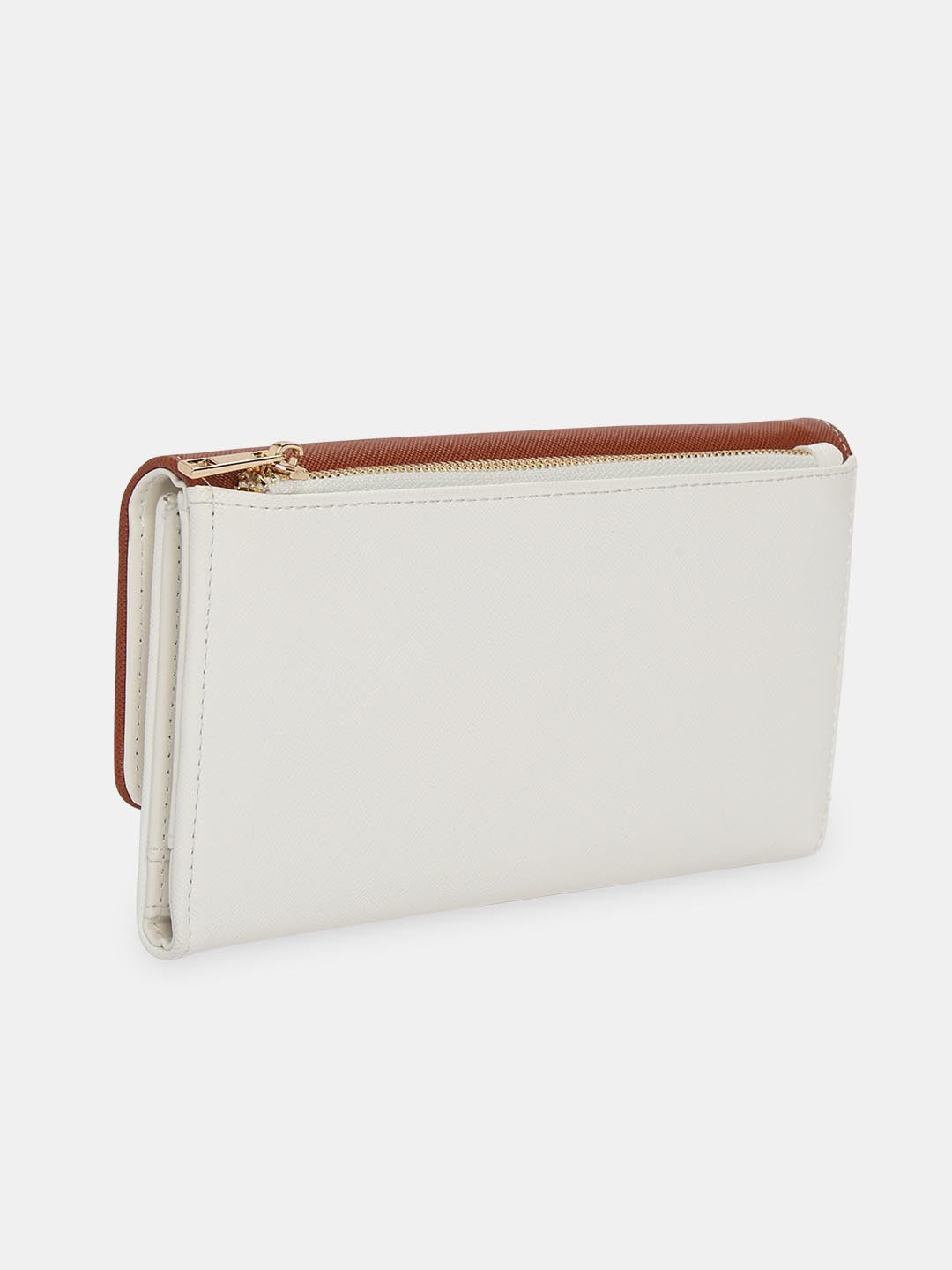 Brown Colourblocked Wallet