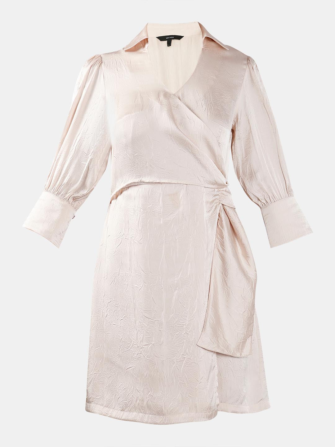 Vero Moda off-White Wrap Satin Dress