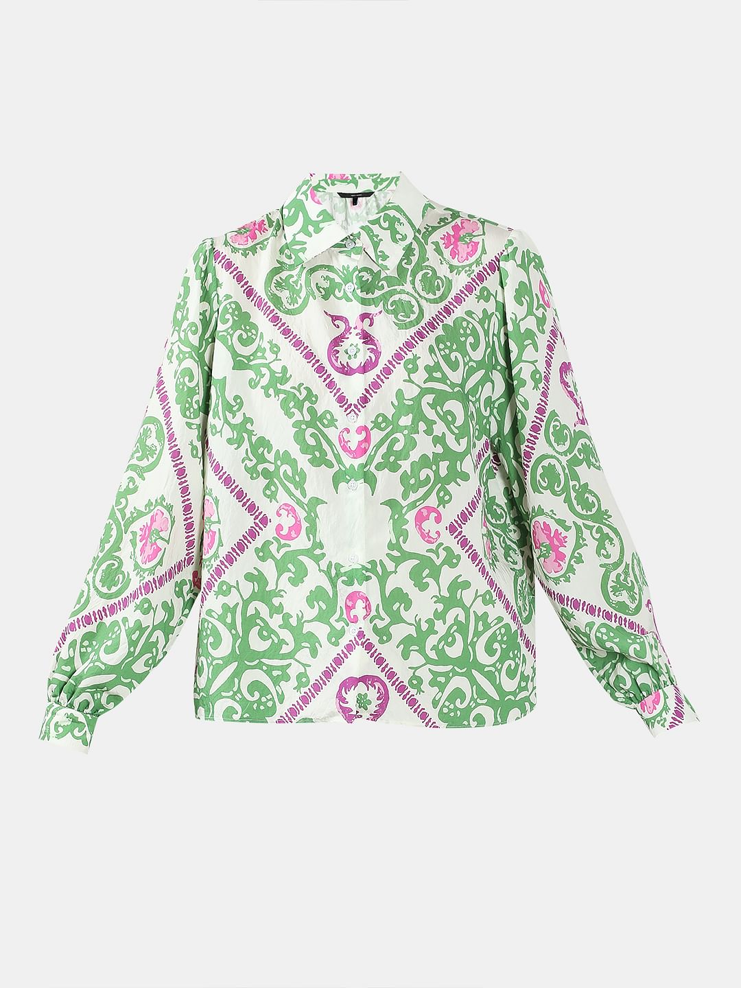 Green Printed Shirt