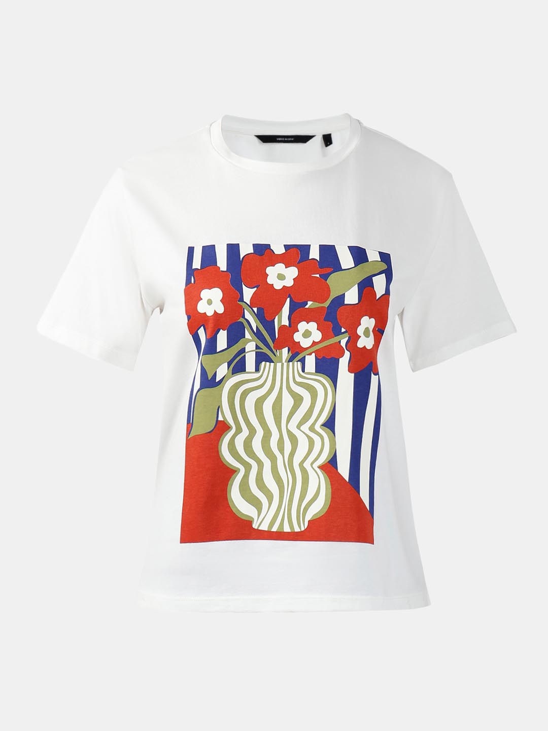 Vero Moda White Printed T-Shirt