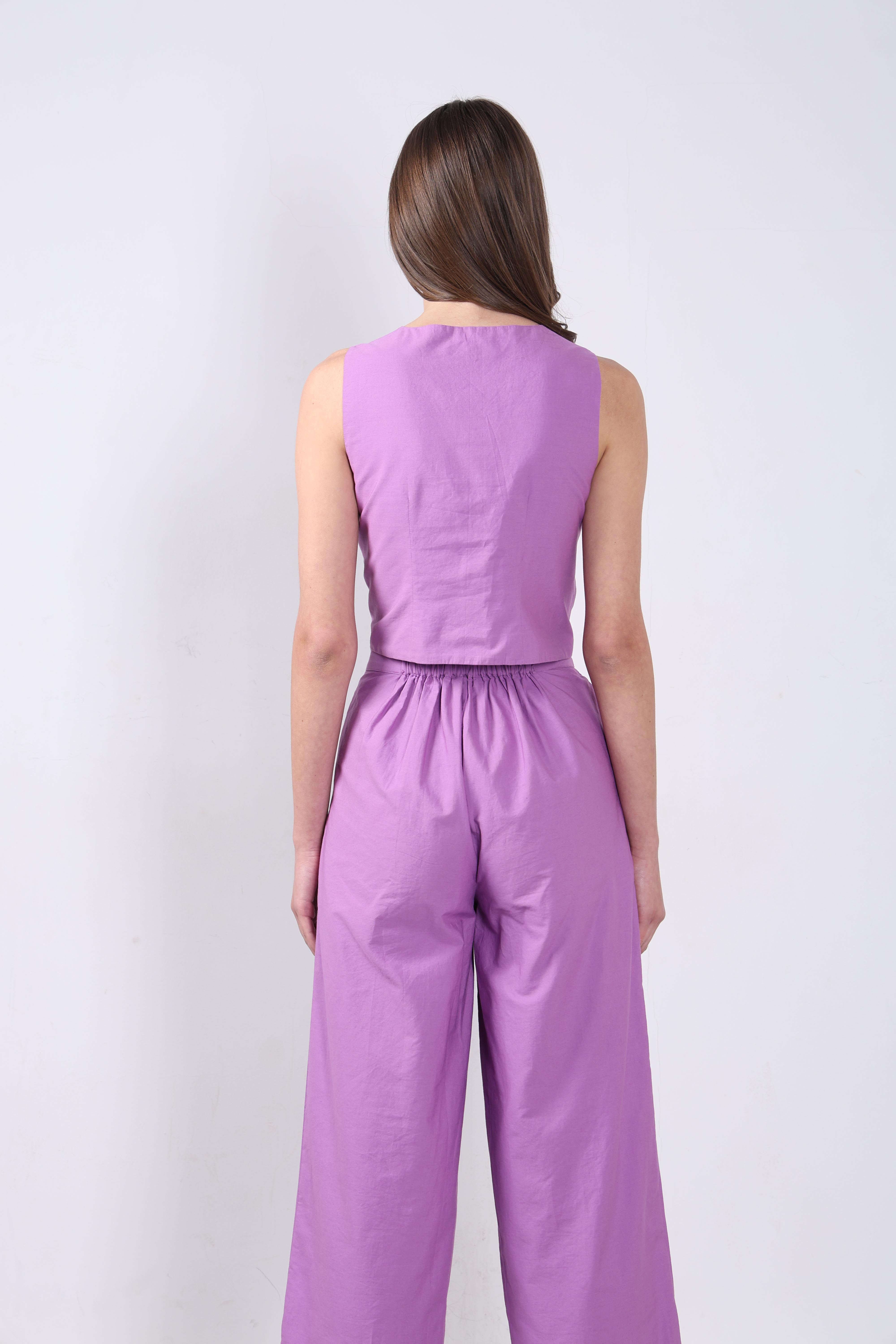 Vero Moda Lavender Embroidered Waistcoat