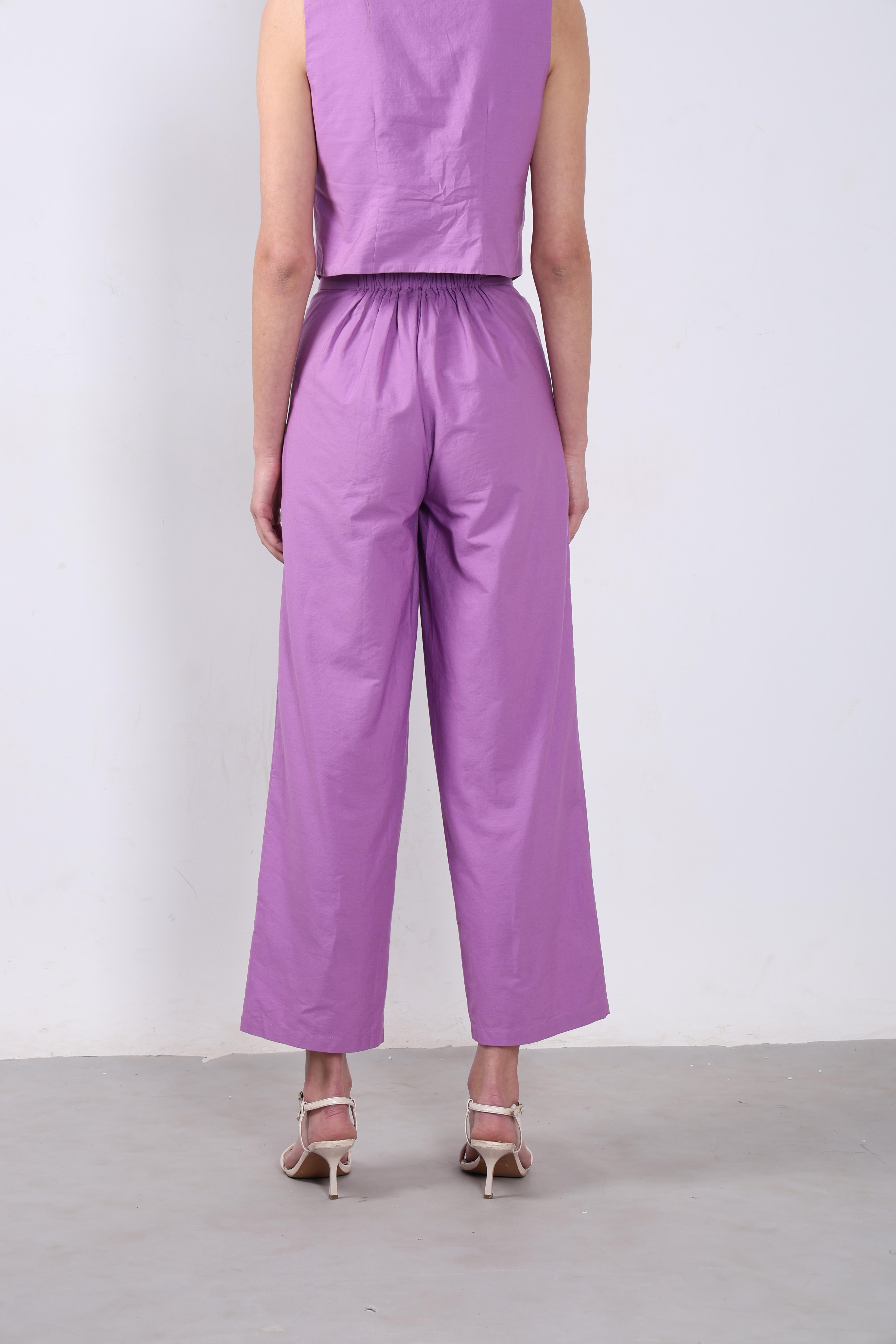 Vero Moda Lavender Embroidered Pants
