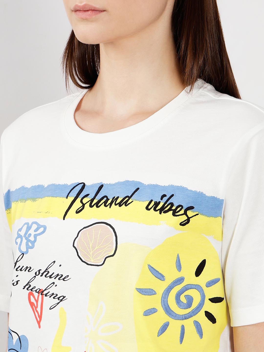 Vero Moda Bright White Printed T-Shirt