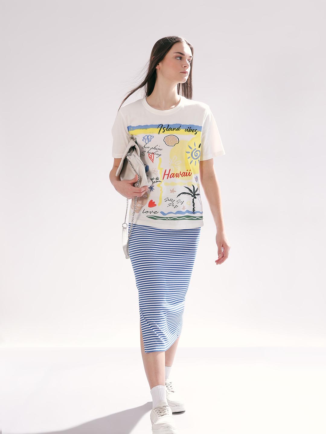 Vero Moda Bright White Printed T-Shirt