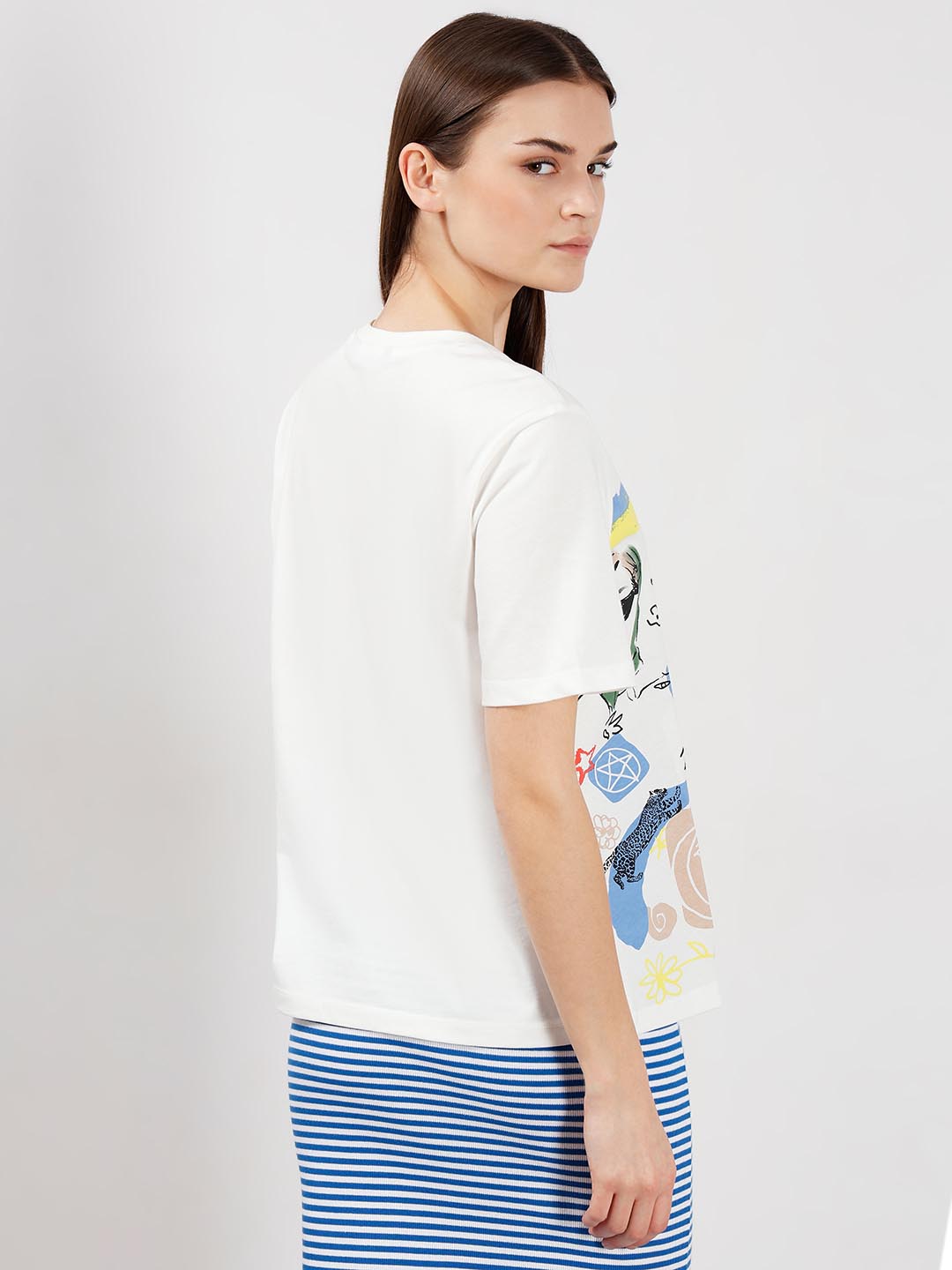Vero Moda Bright White Printed T-Shirt