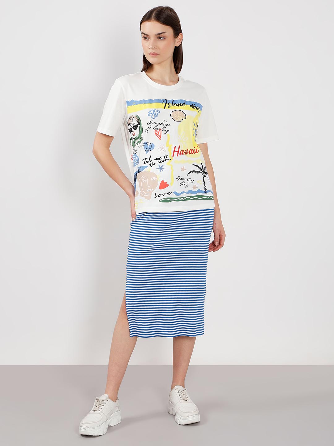 Vero Moda Bright White Printed T-Shirt