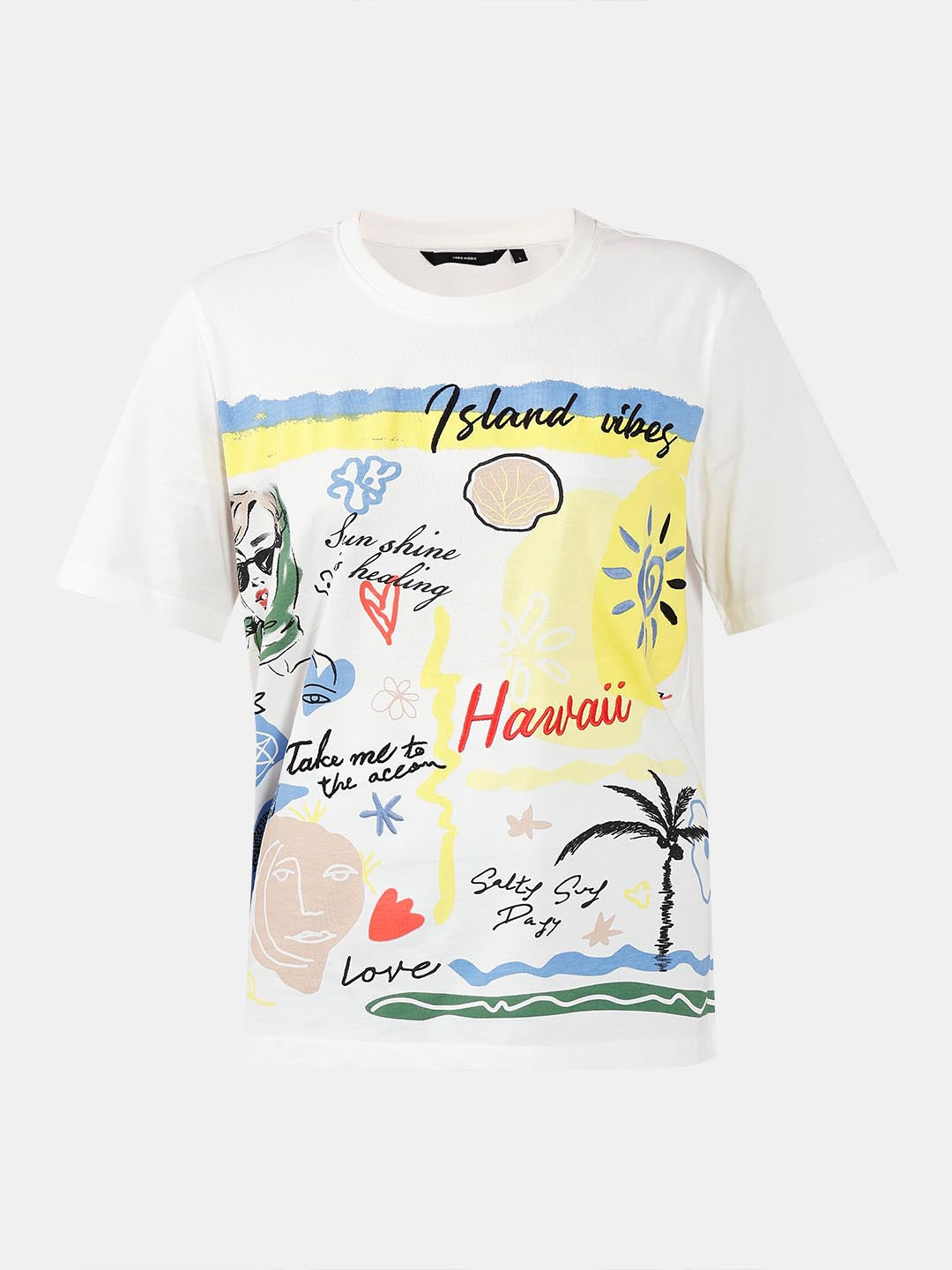 Vero Moda Bright White Printed T-Shirt