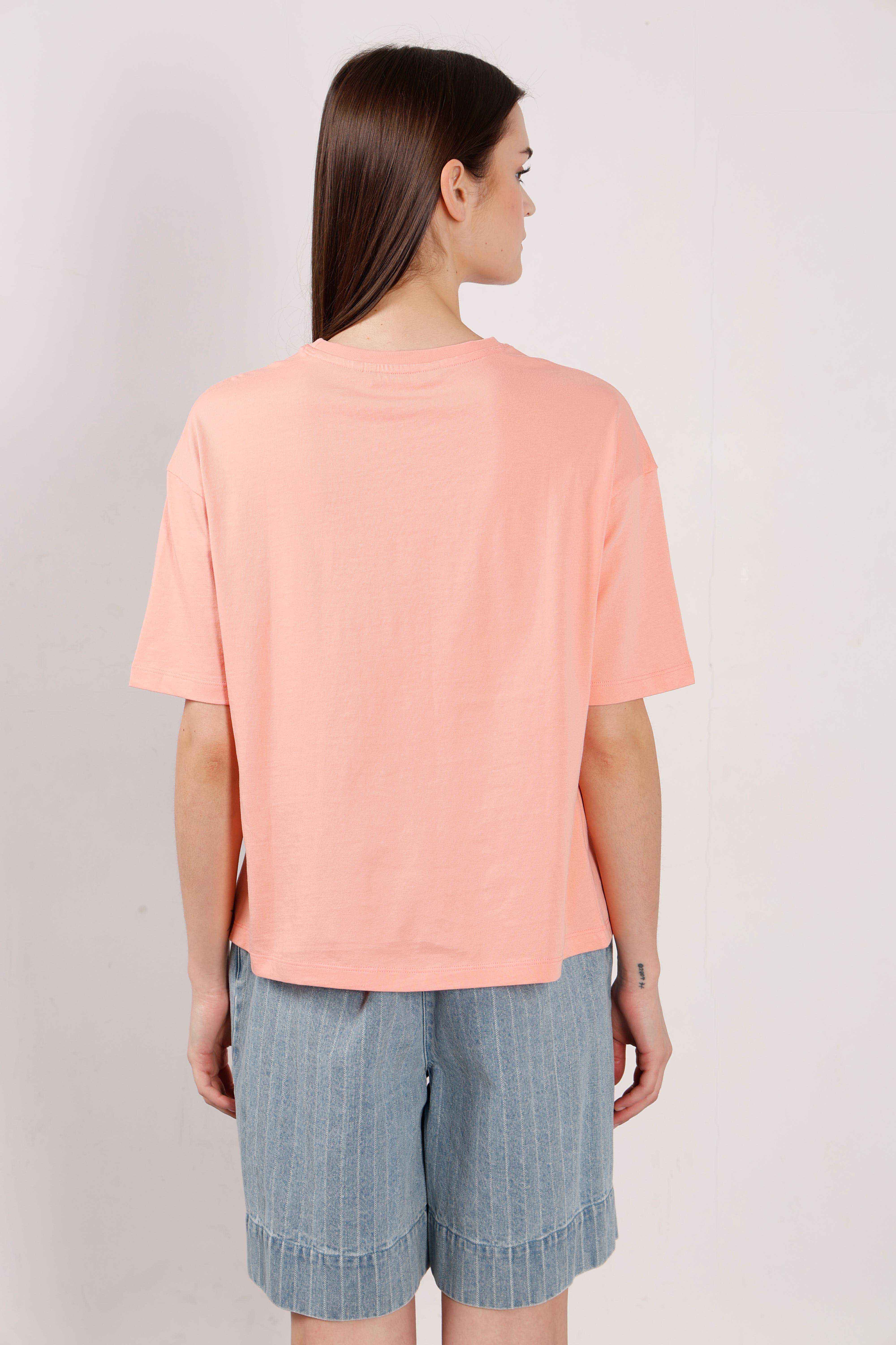 Vero Moda Peach Printed T-Shirt