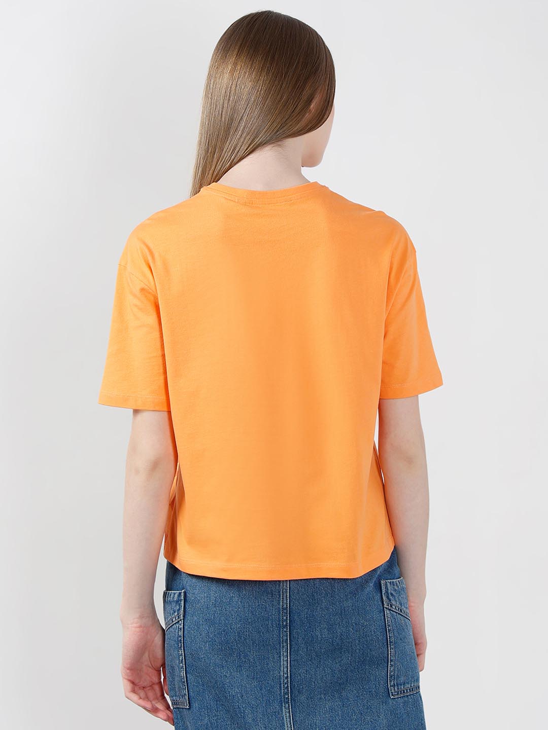 Vero Moda Orange Printed T-Shirt