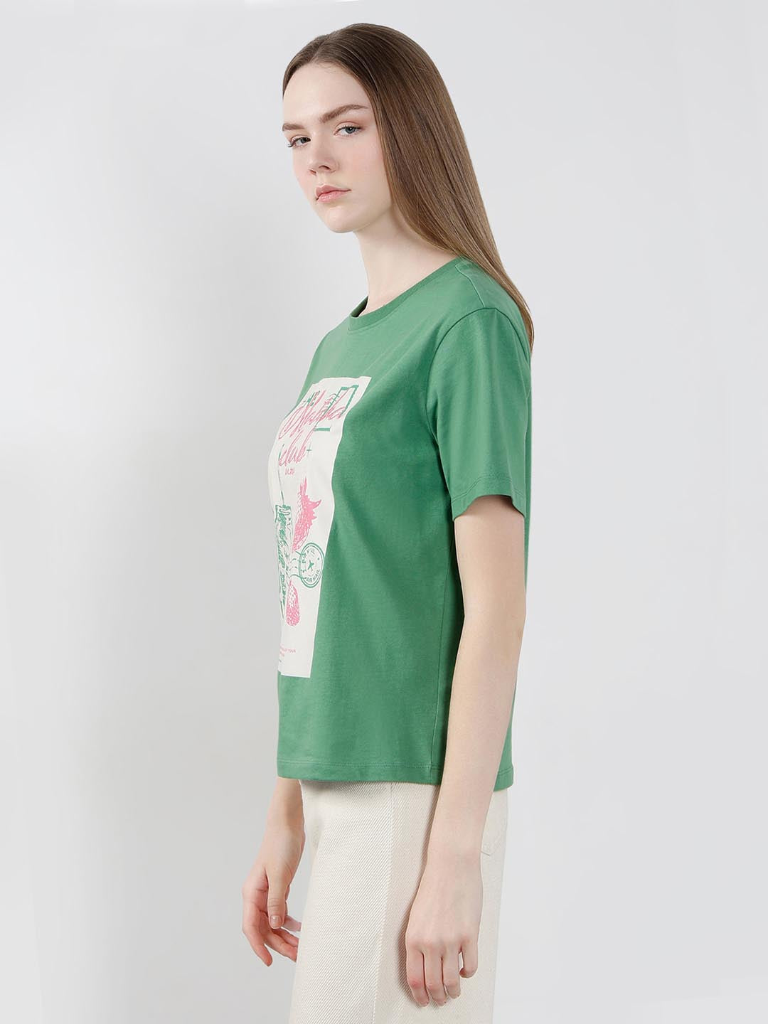 Vero Moda Green Printed T-Shirt