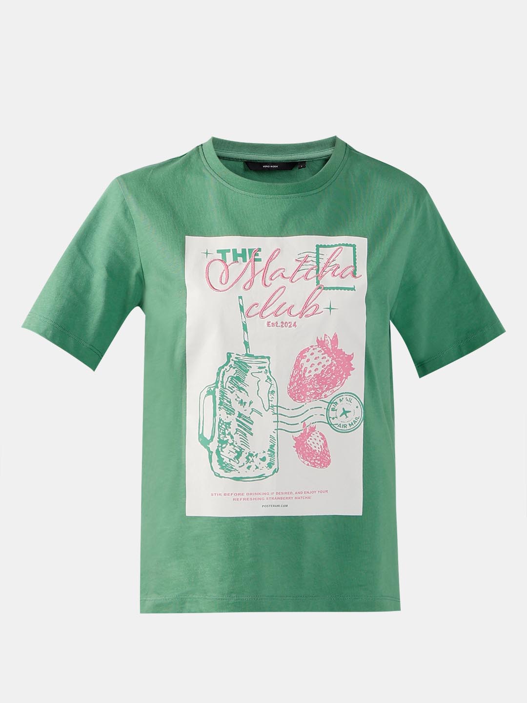 Vero Moda Green Printed T-Shirt