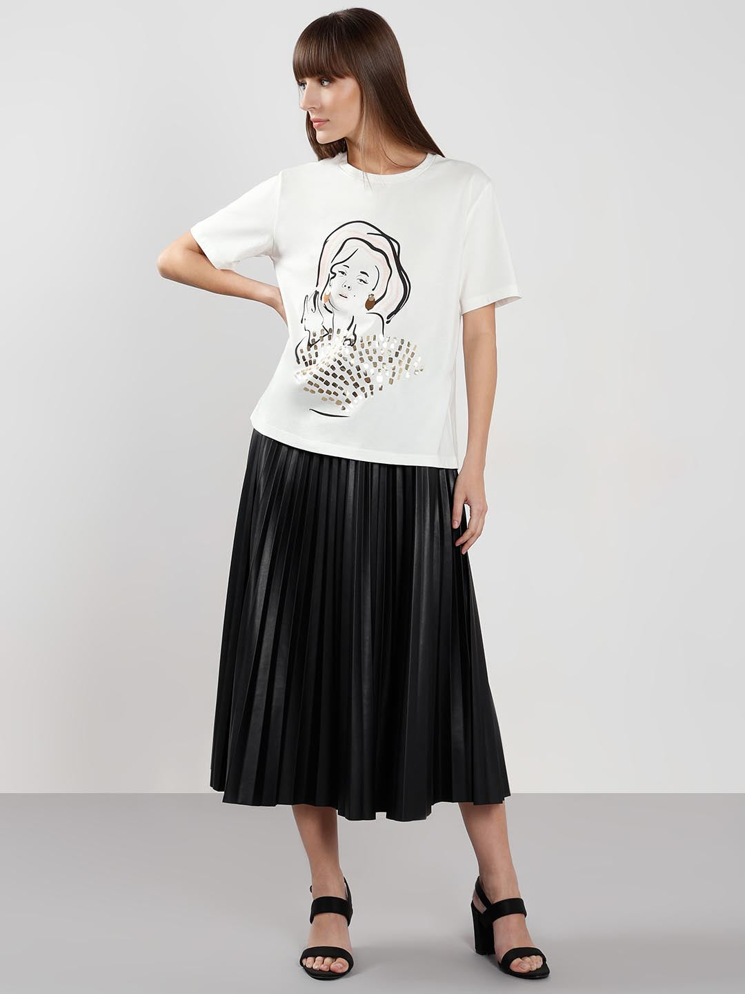 Vero Moda White Printed T-Shirt