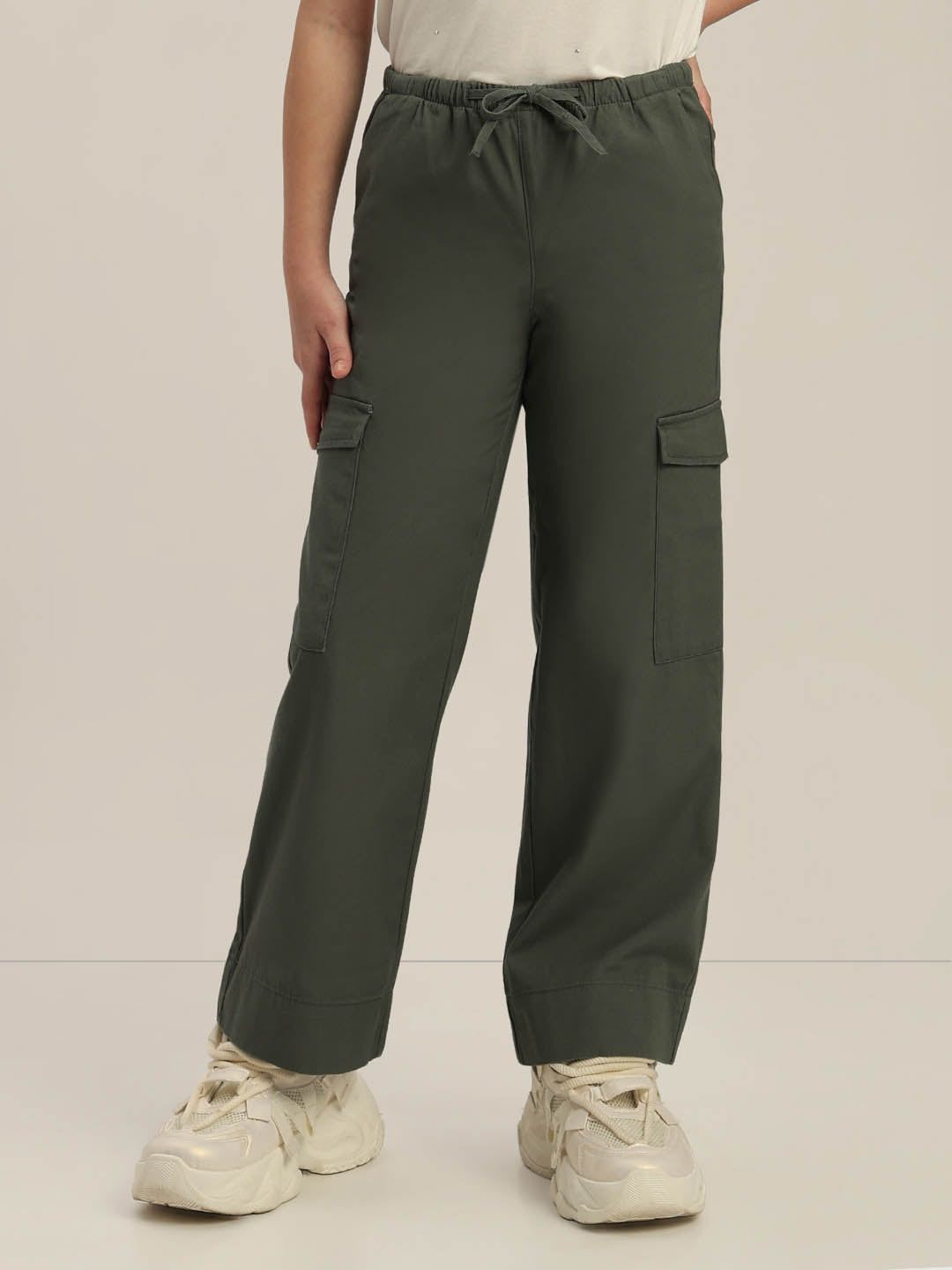 GIRLS Olive Green Cargo Pants