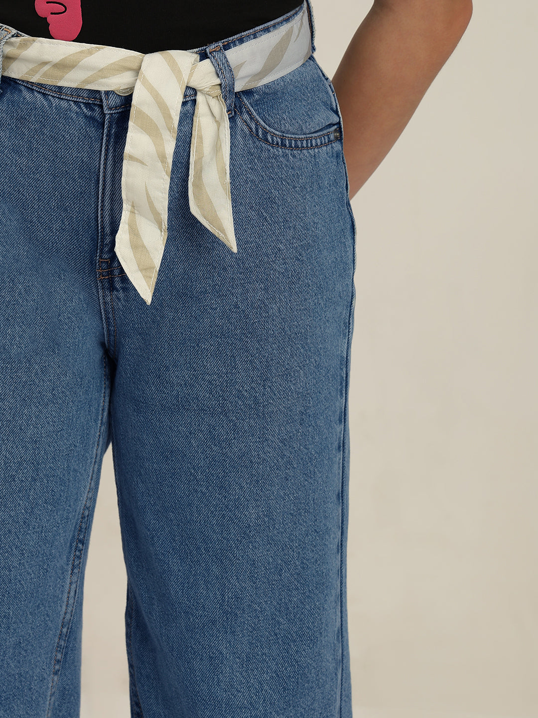 GIRLS Blue Wide Leg Jeans