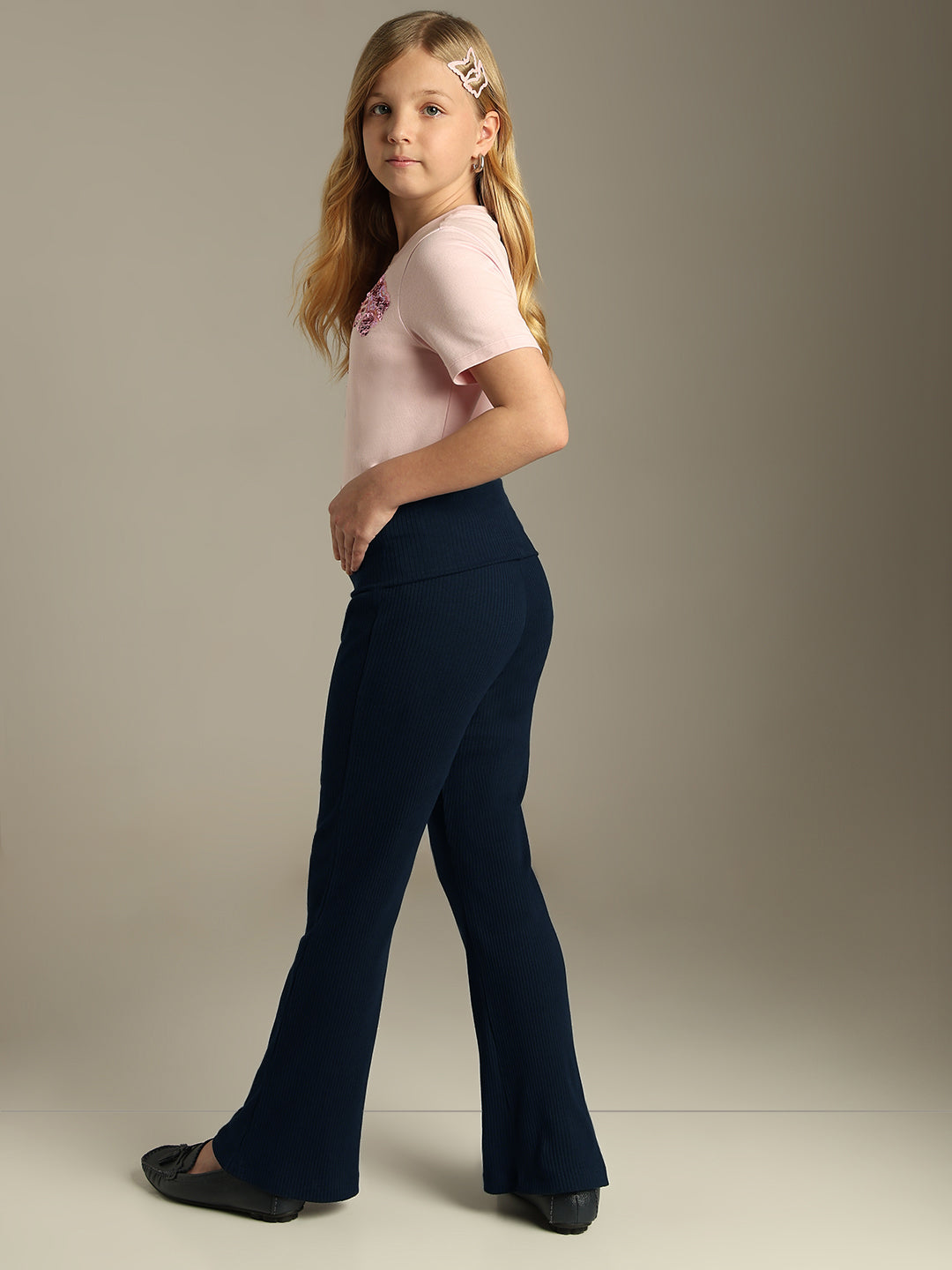 GIRLS High Stretch Fold Down Pants