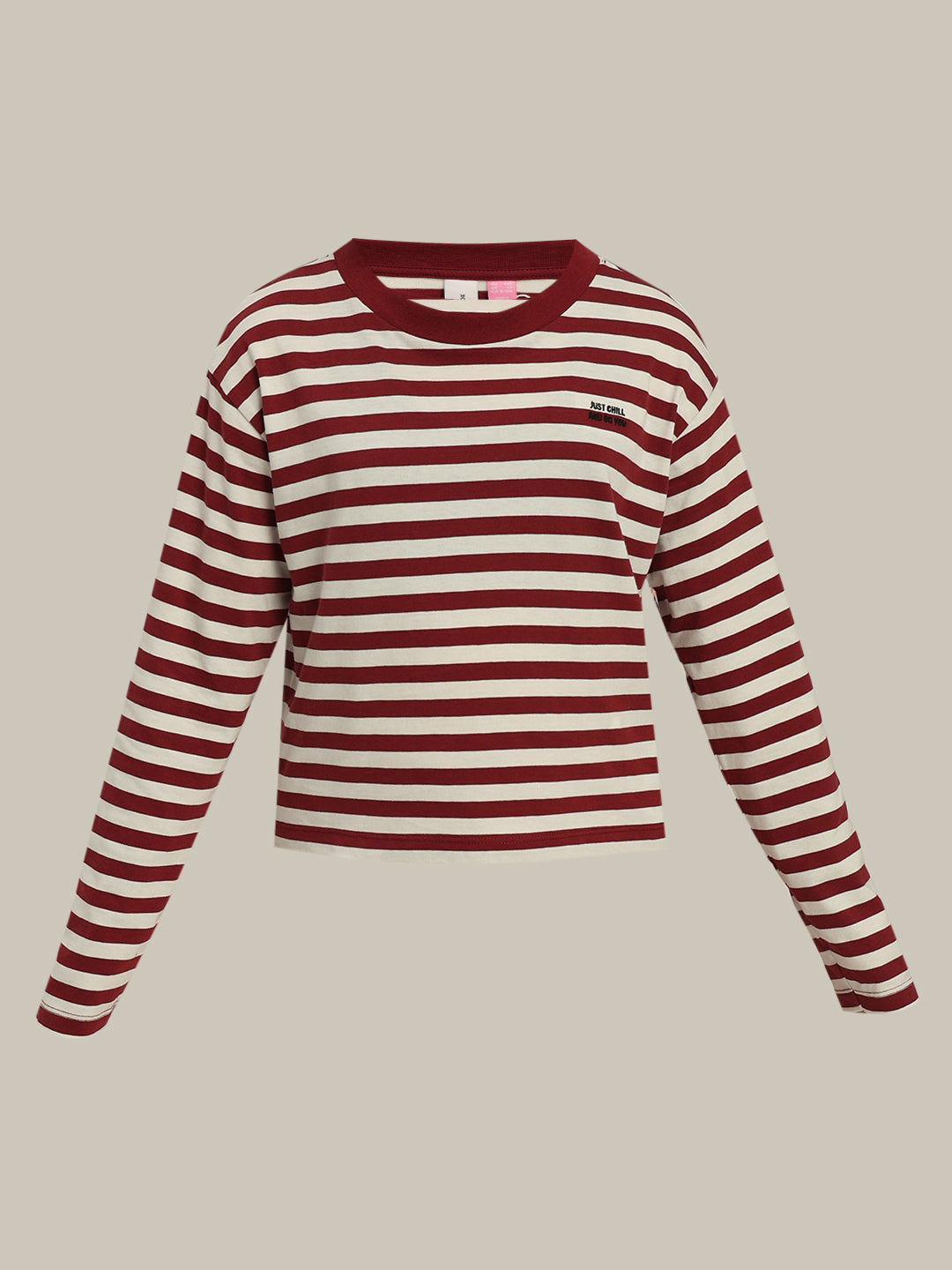 GIRLS White Striped Short Top