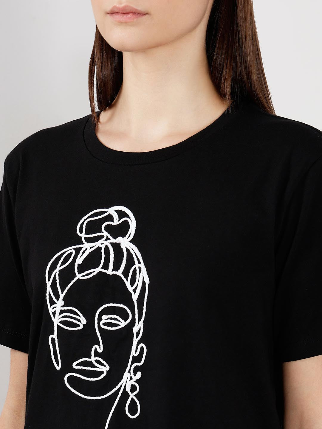 Vero Moda Black Cotton T-Shirt