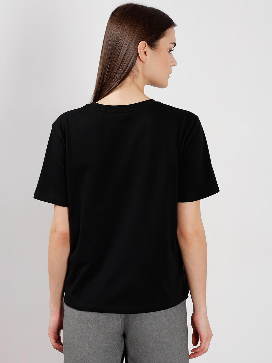 Vero Moda Black Cotton T-Shirt