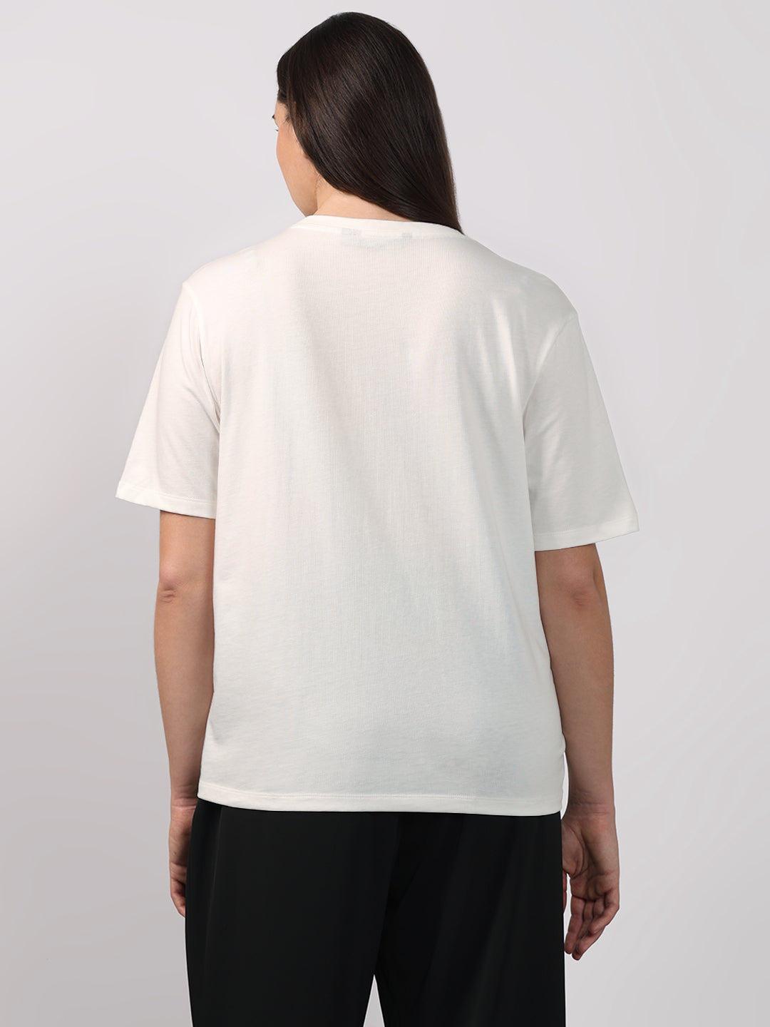 VERO MODA CURVE White Printed T-shirt