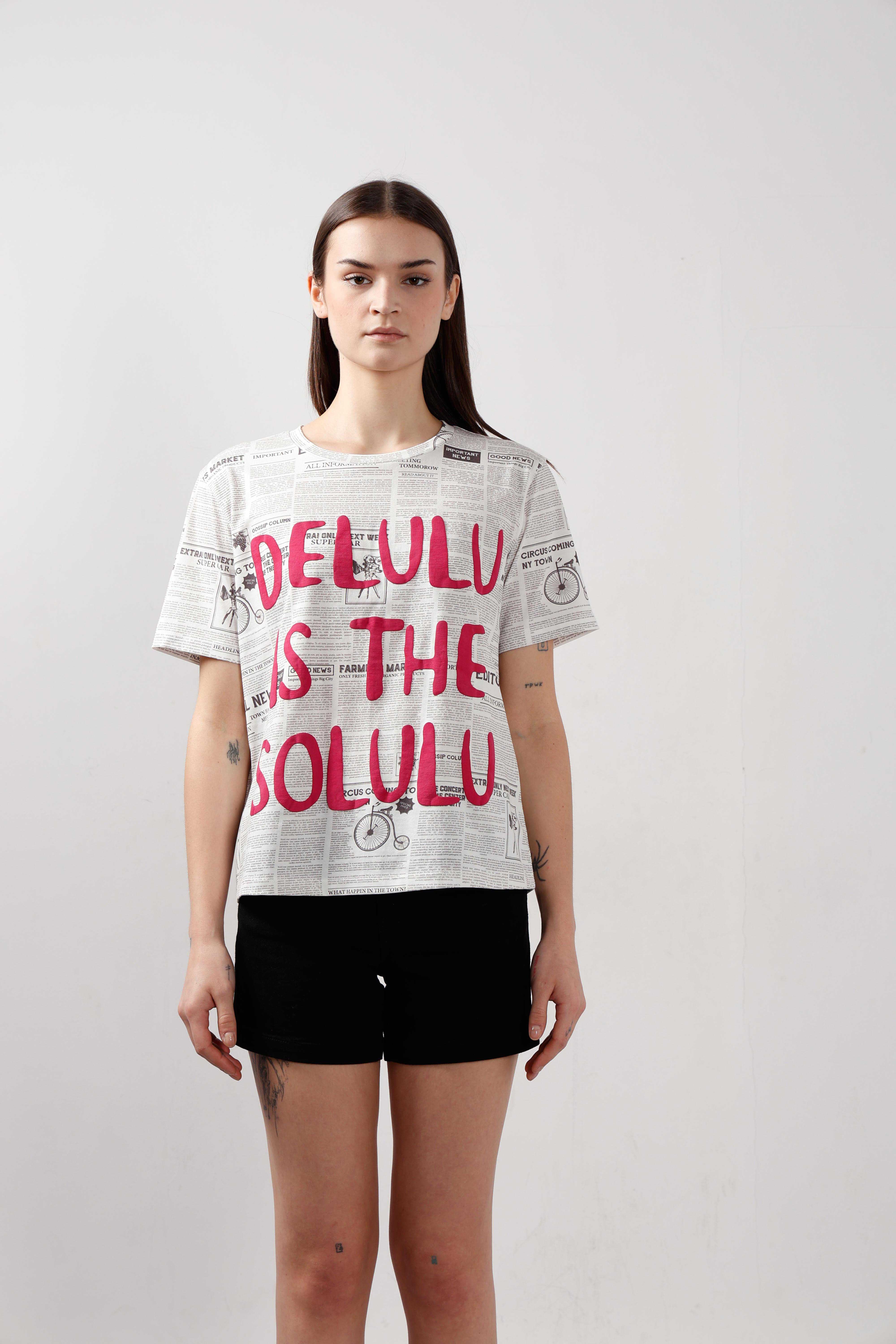 Vero Moda White Typographic Print T-Shirt