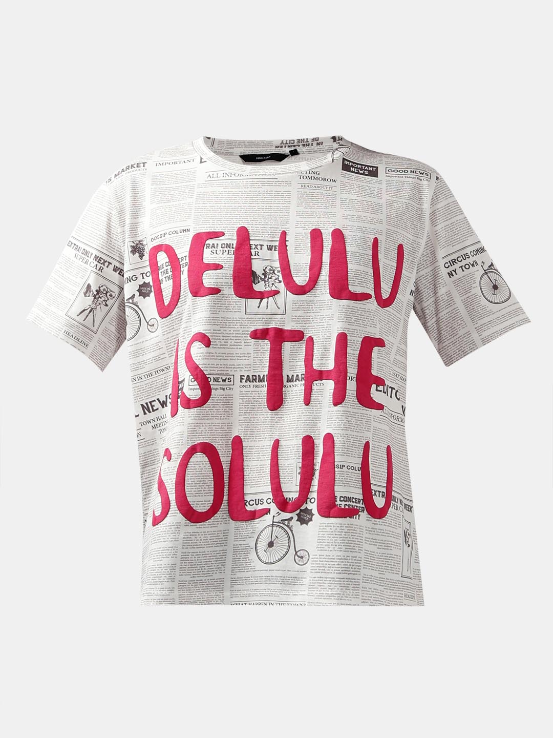 Vero Moda White Typographic Print T-Shirt