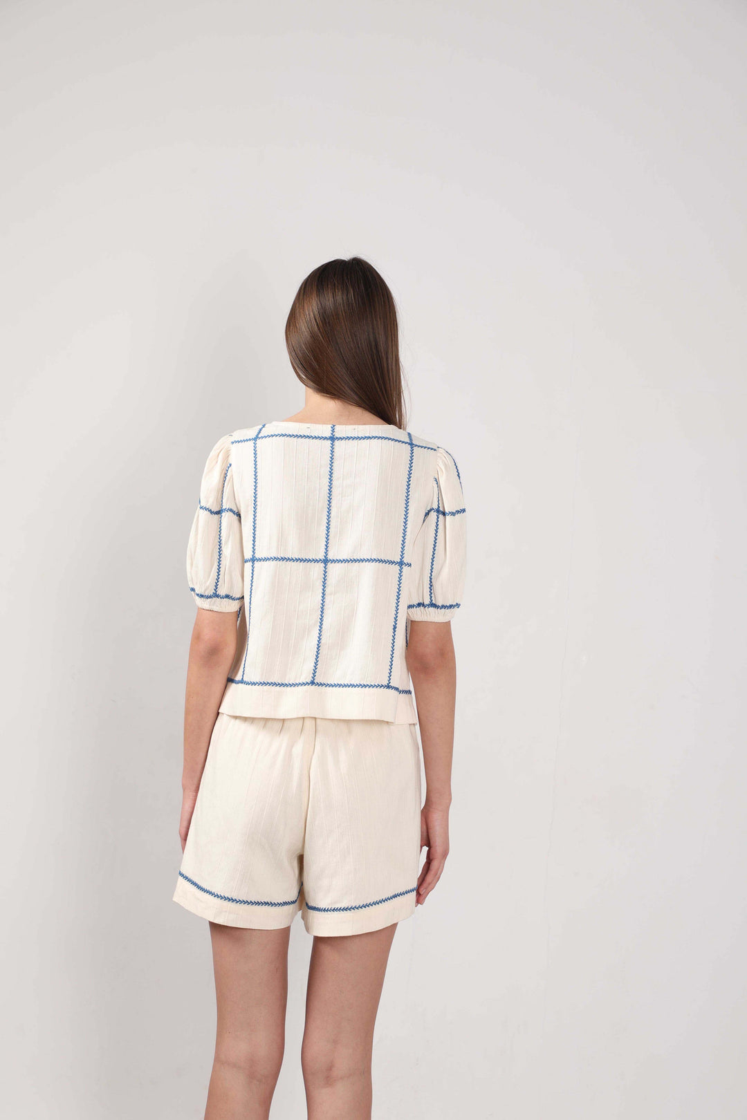 Vero Moda Ecru Embroidered Co-Ord Set Top