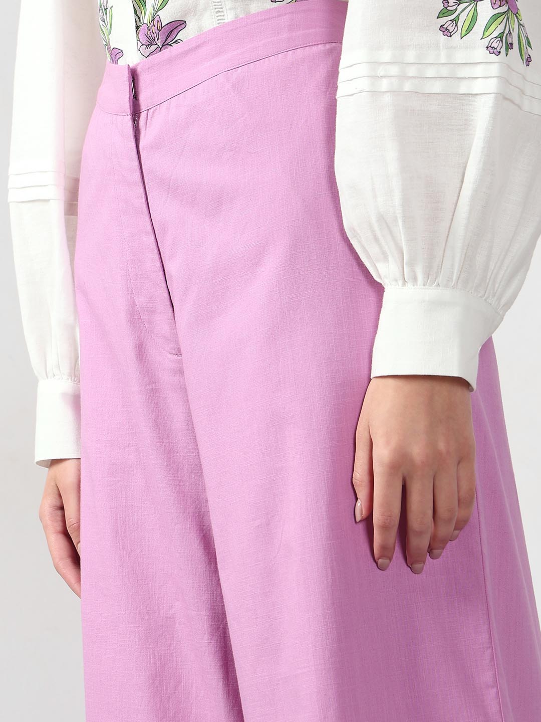 Vero Moda Purple High Rise Flared Pants