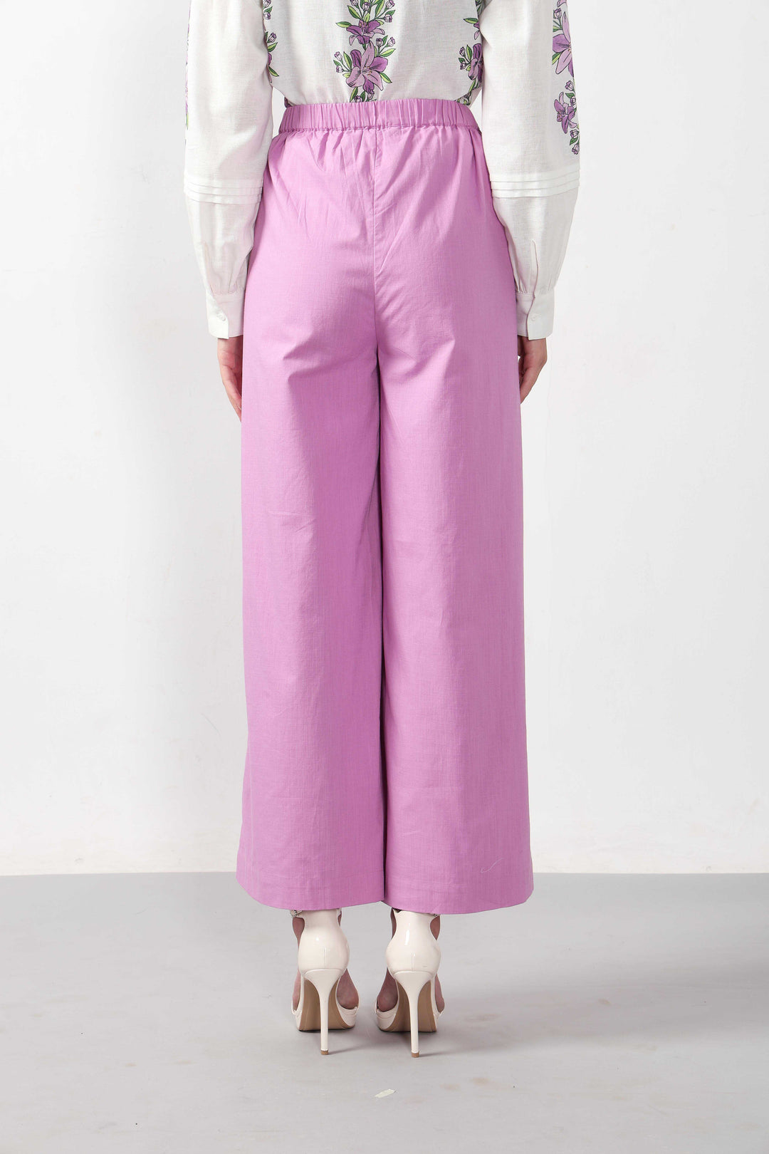 Vero Moda Purple High Rise Flared Pants