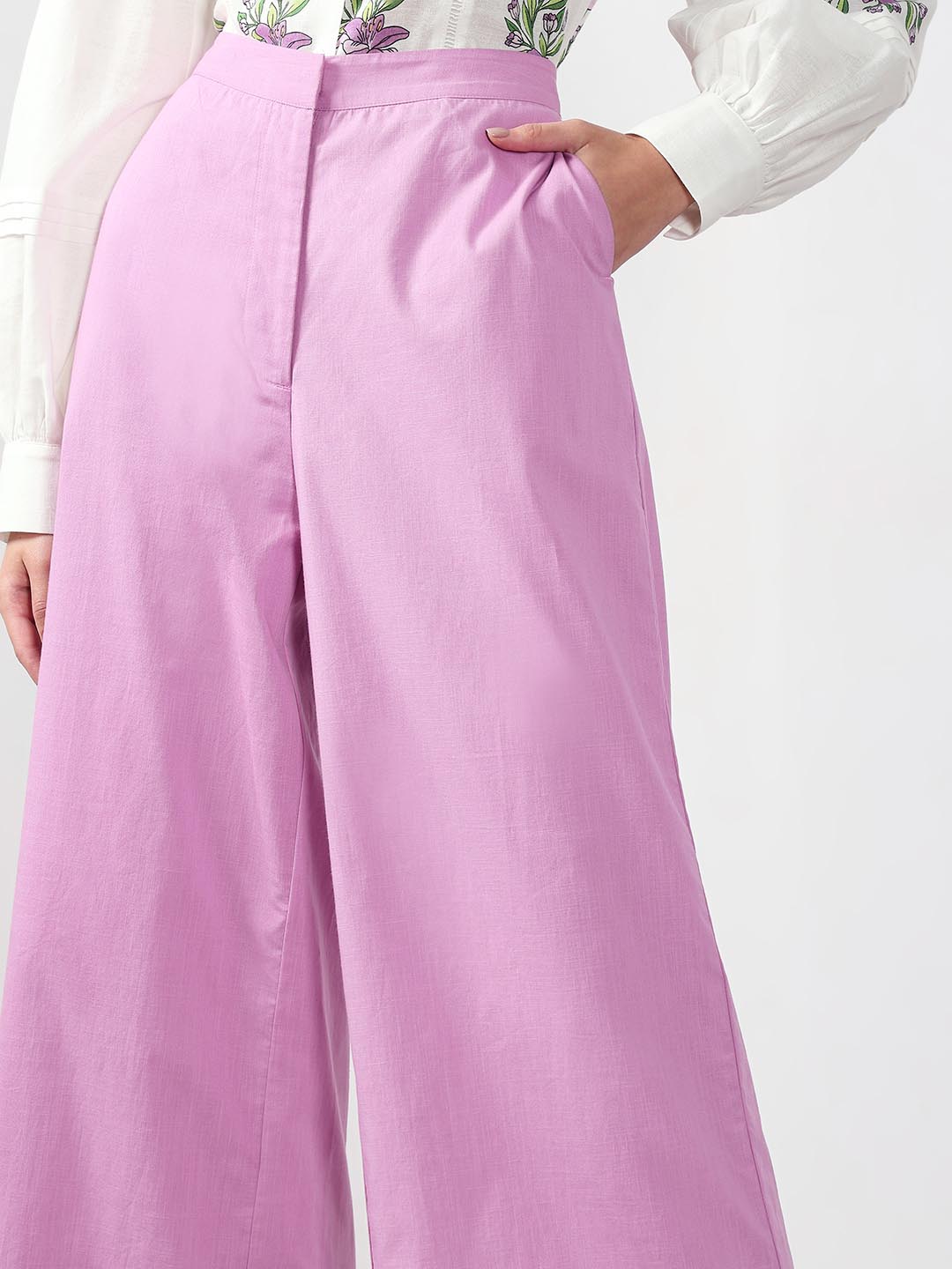 Vero Moda Purple High Rise Flared Pants
