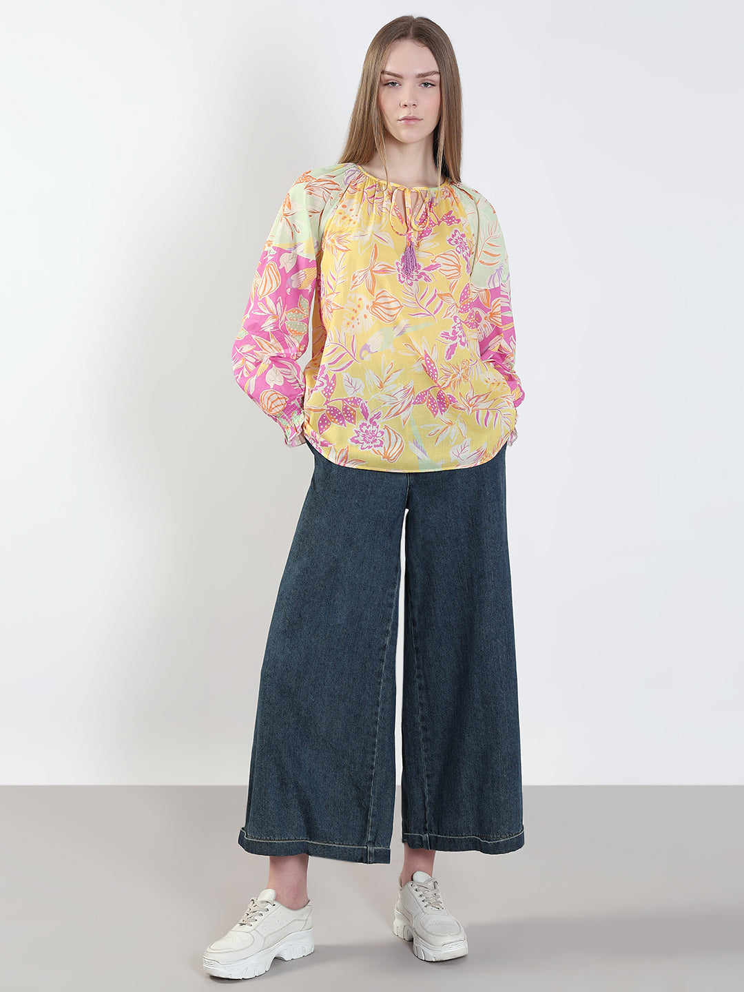 VERO MODA Purple Floral Print Top