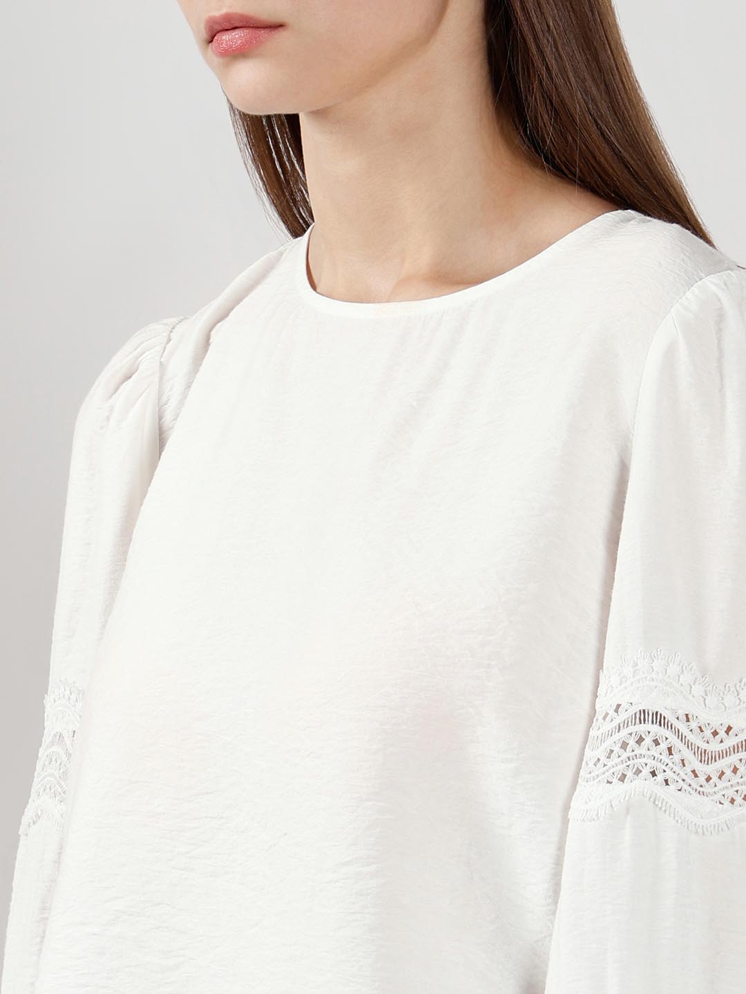Vero Moda White Puff Sleeves Top