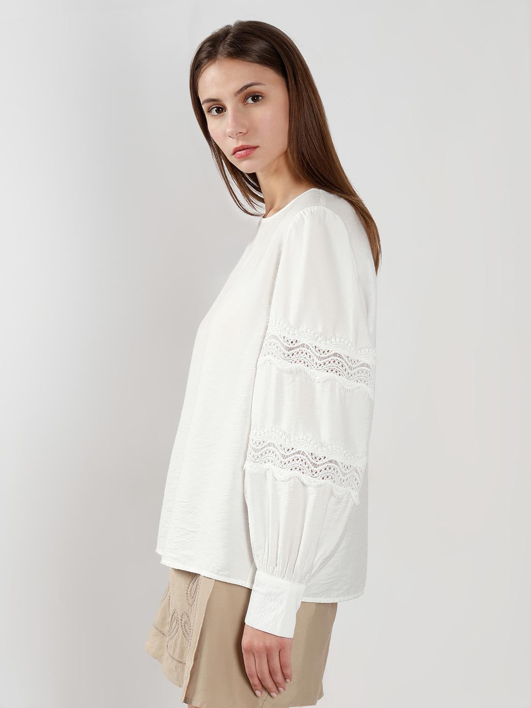 Vero Moda White Puff Sleeves Top