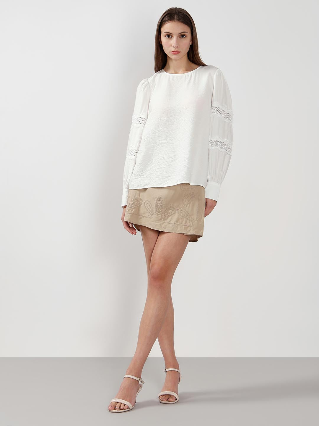 Vero Moda White Puff Sleeves Top
