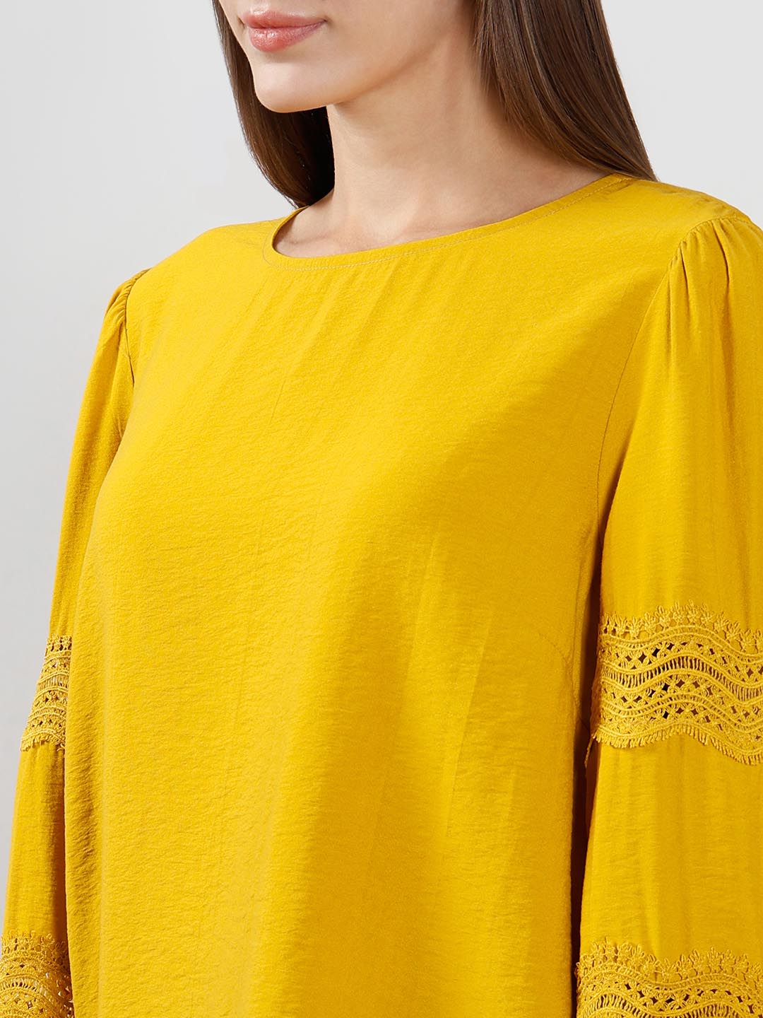Vero Moda Yellow Puff Sleeves Top