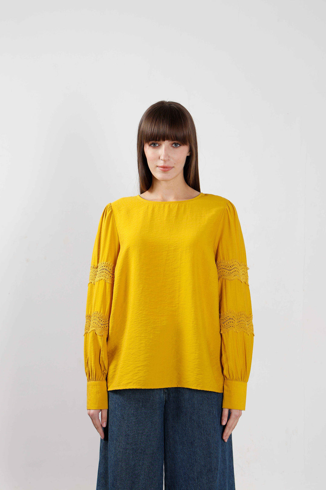 Vero Moda Yellow Puff Sleeves Top