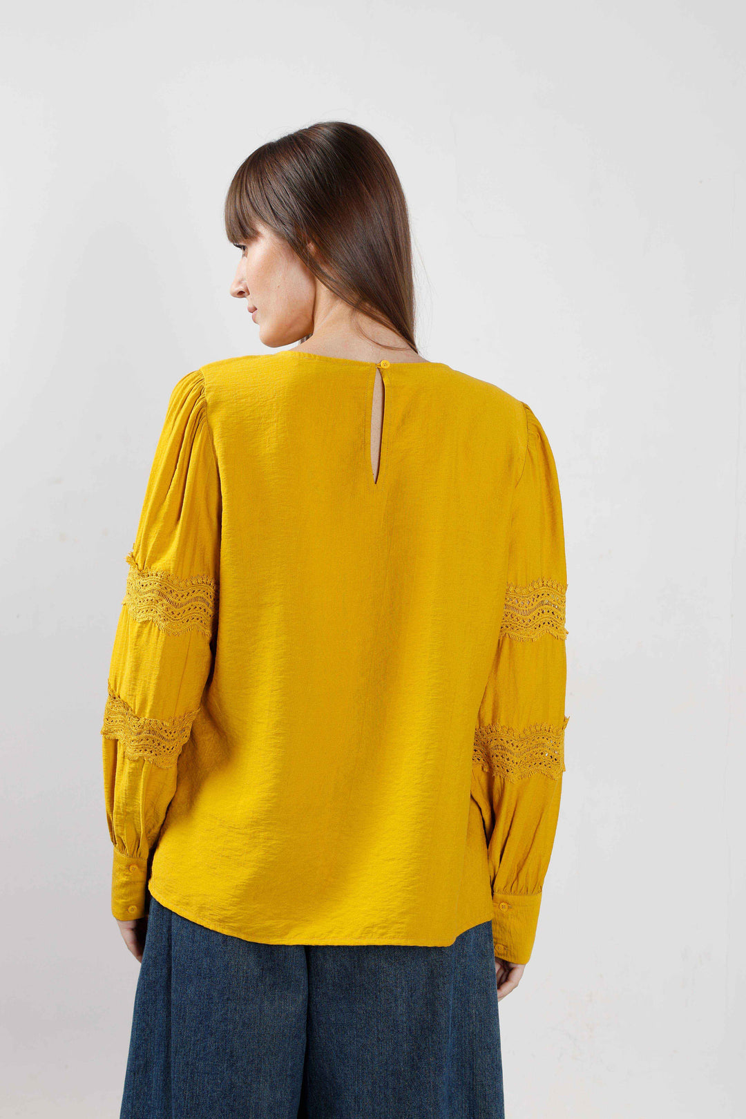 Vero Moda Yellow Puff Sleeves Top
