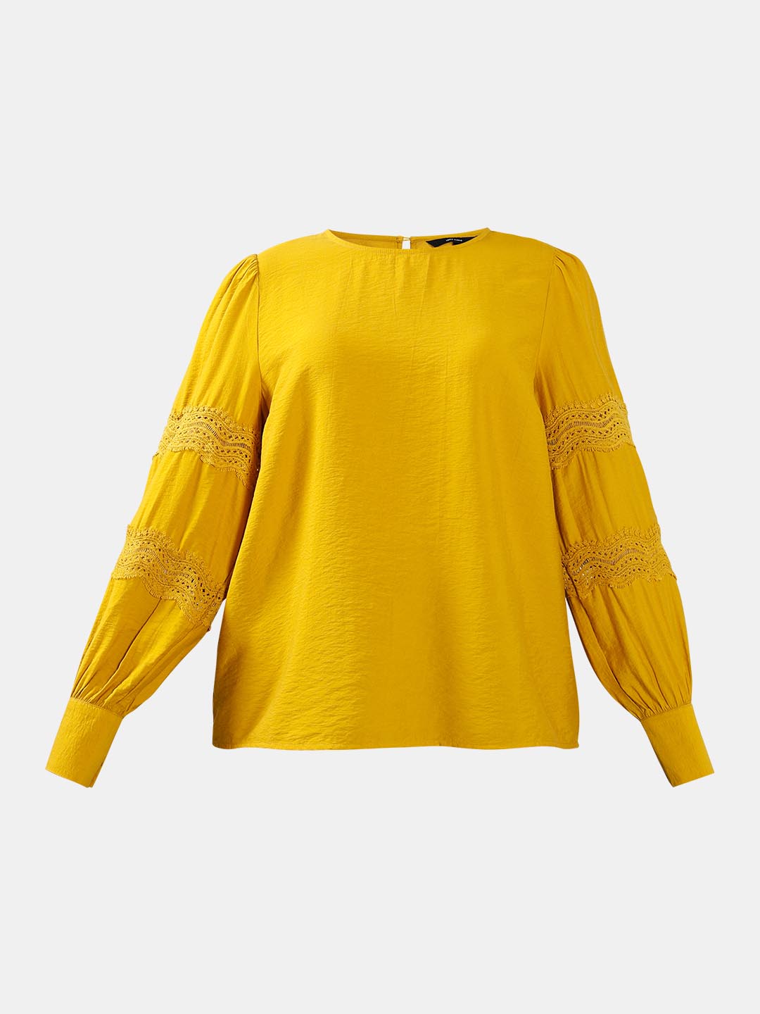 Vero Moda Yellow Puff Sleeves Top