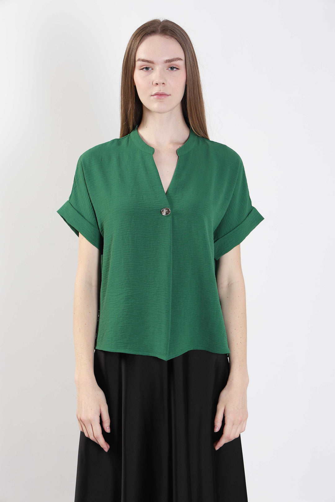 Green Short Sleeves Top