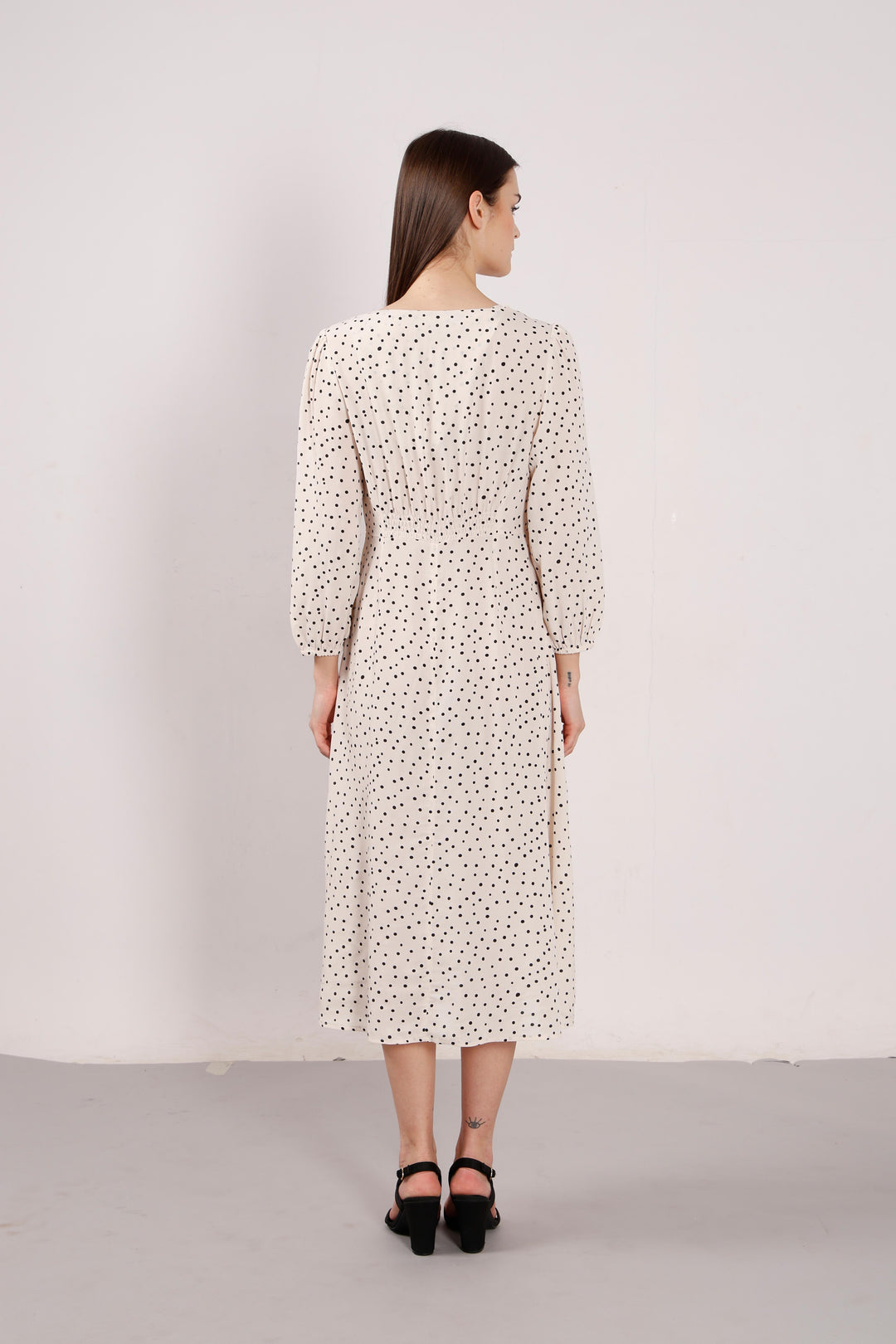 Vero Moda White Printed Midi Dress