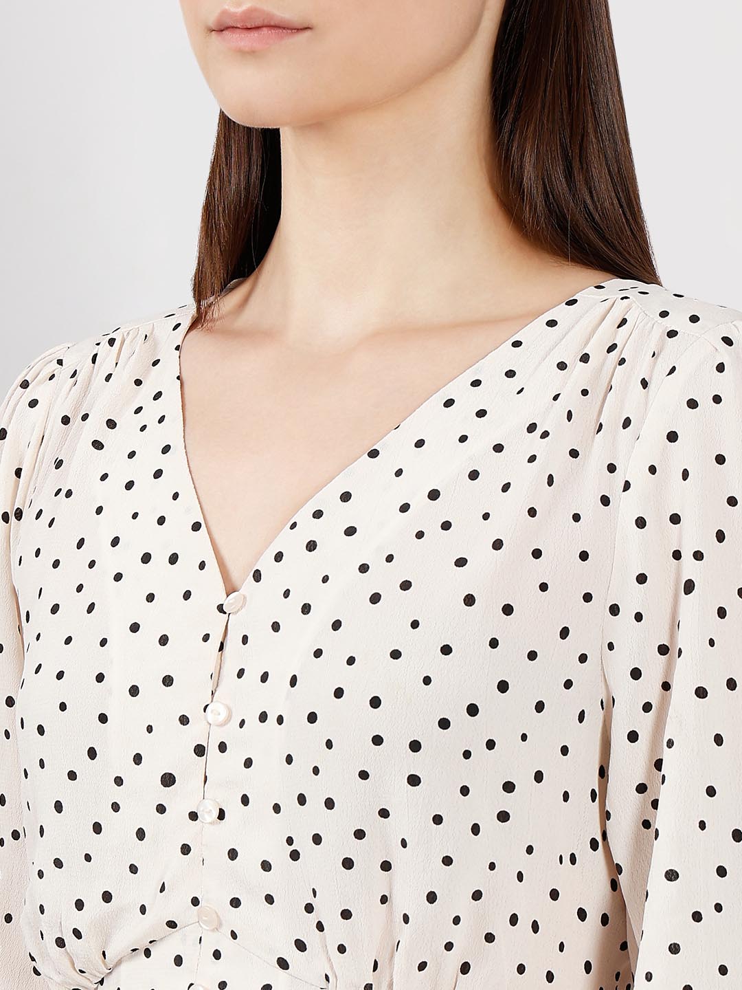 Vero Moda White Printed Midi Dress