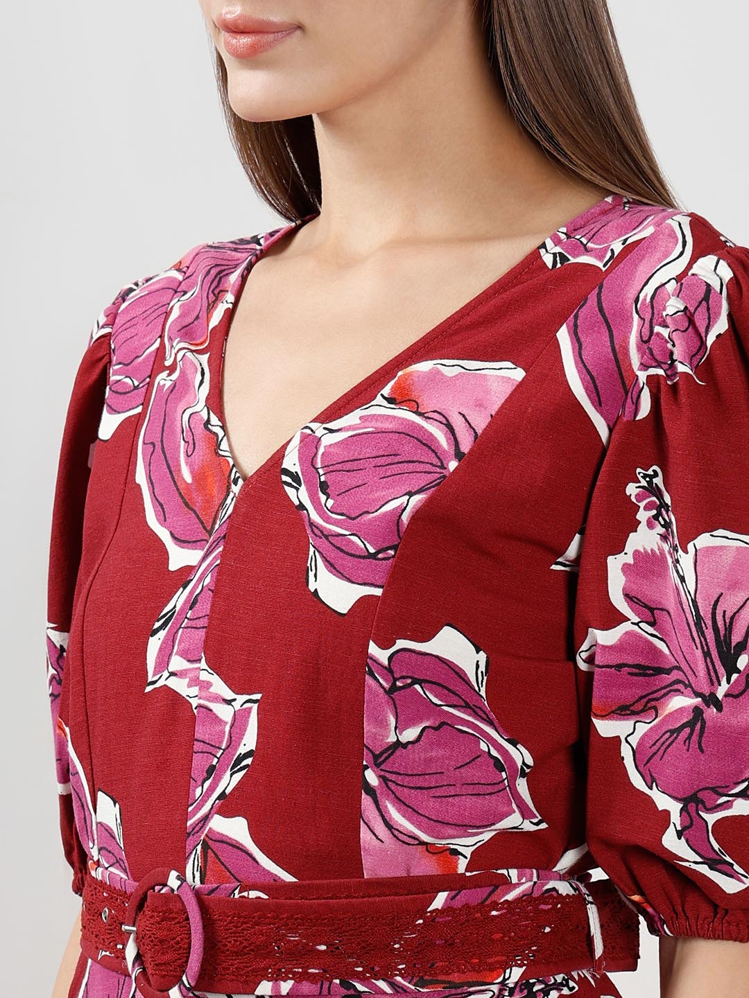 Vero Moda Red Printed Dress