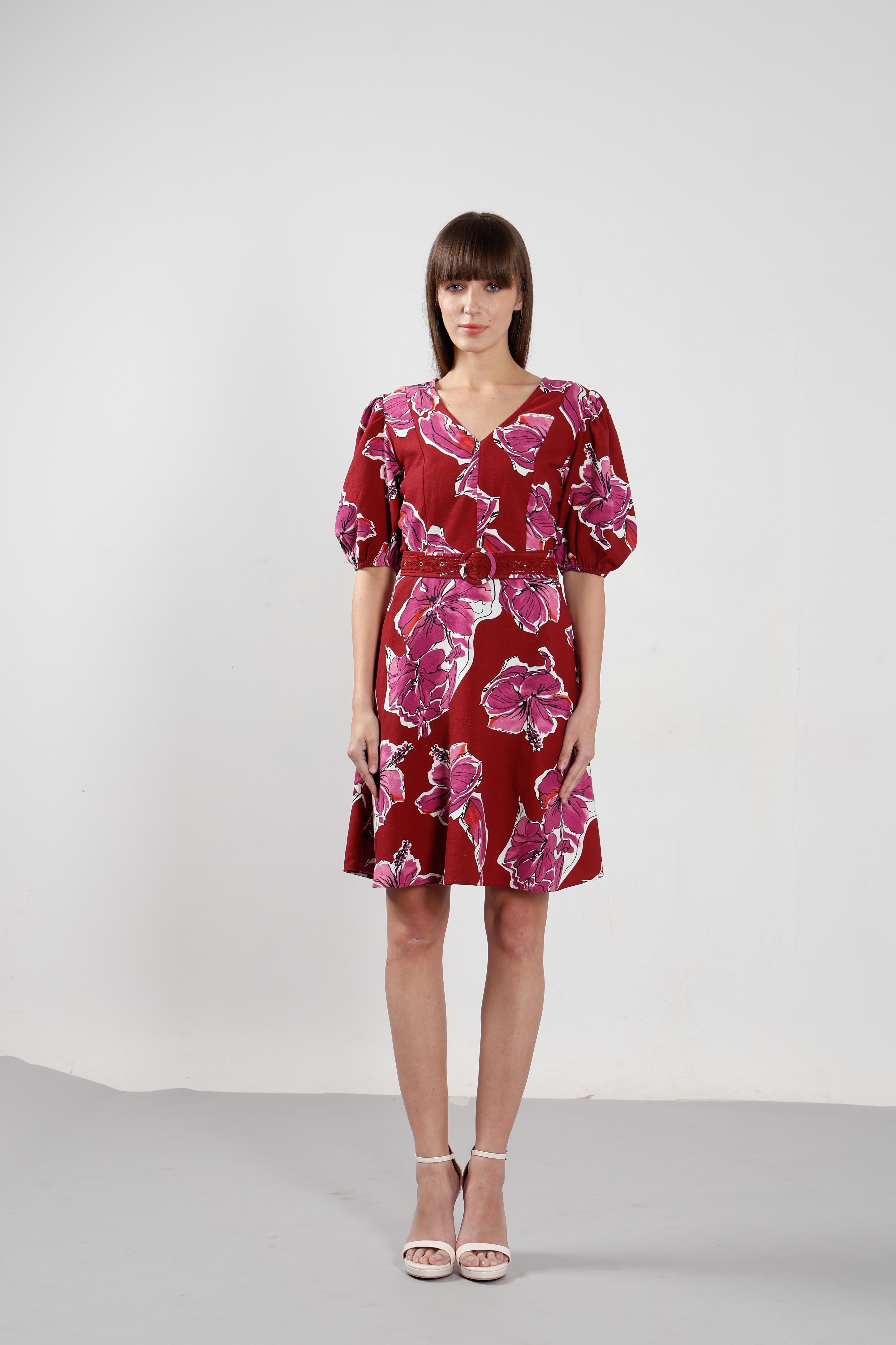 Vero Moda Red Printed Dress
