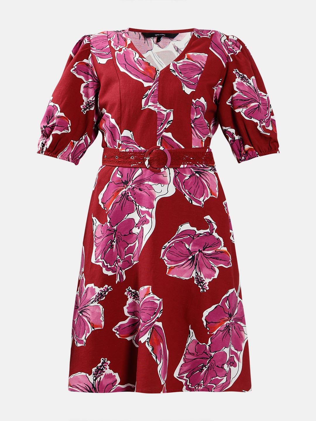 Vero Moda Red Printed Dress