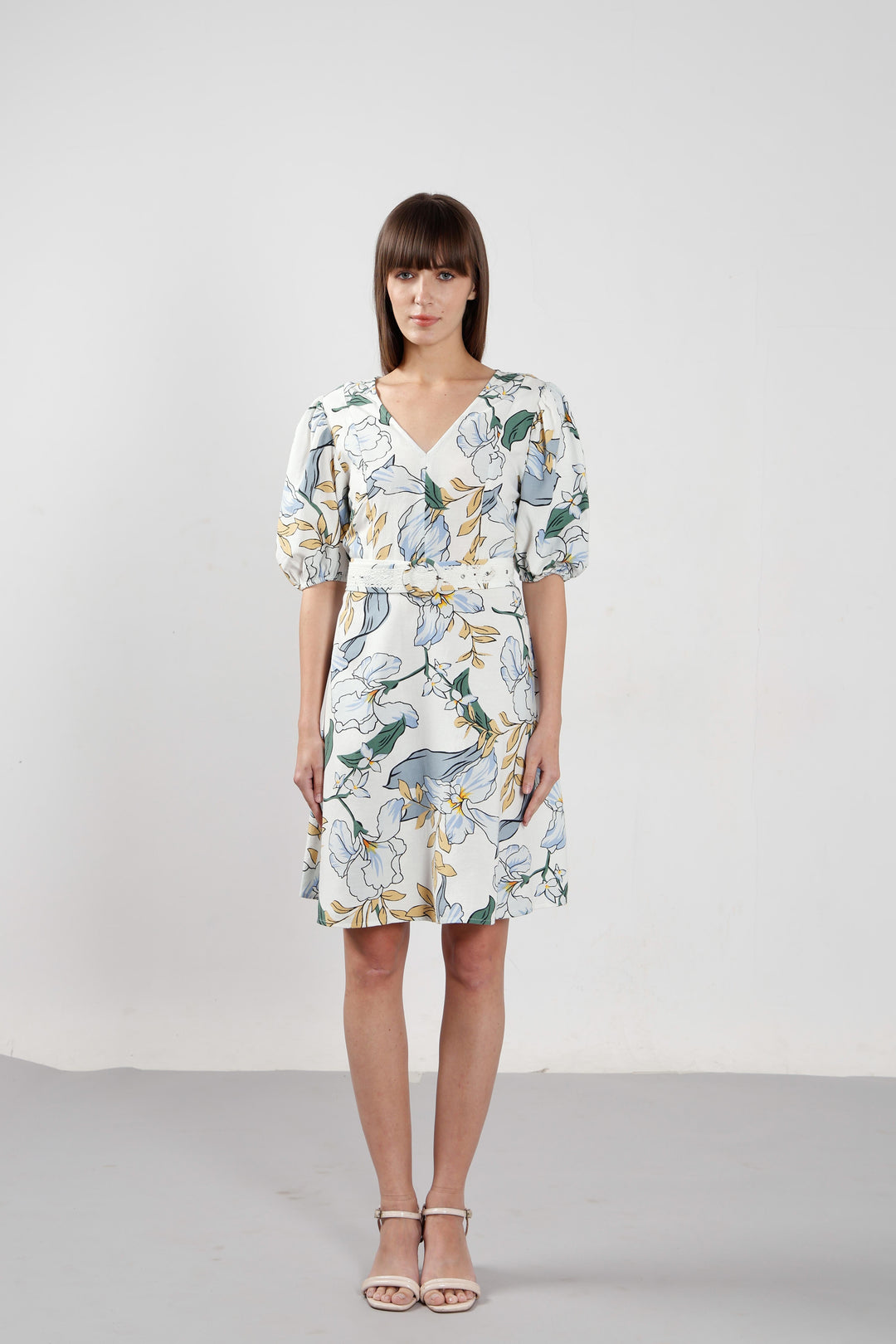 Vero Moda White Floral Printed Dress