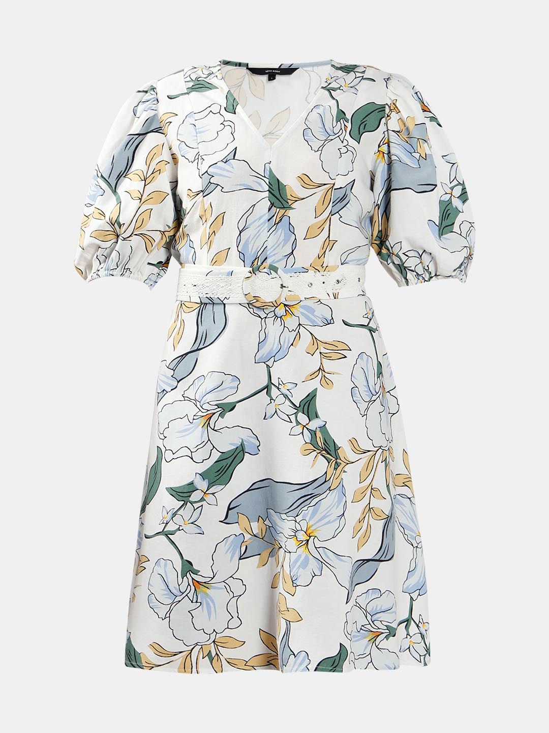 Vero Moda White Floral Printed Dress