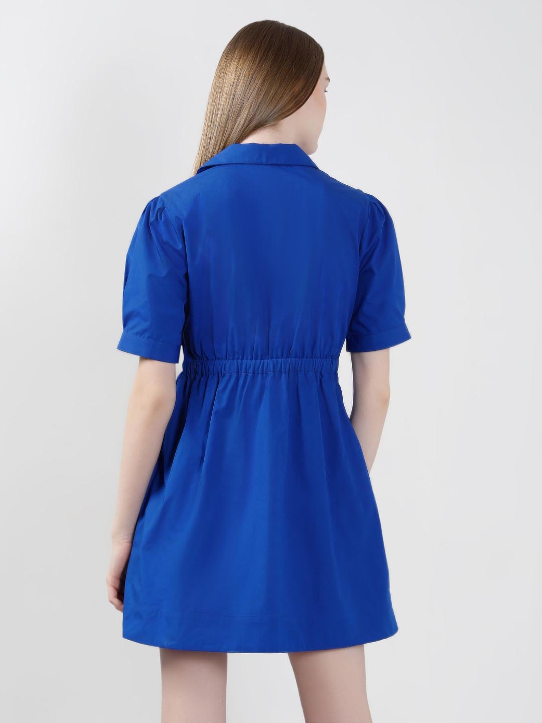 Vero Moda Blue Cotton Shirt Dress