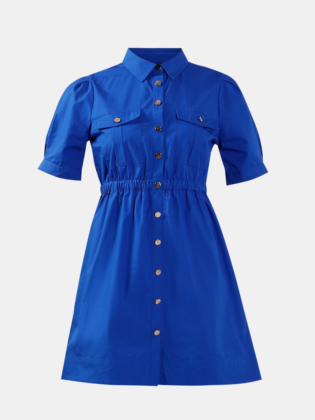 Vero Moda Blue Cotton Shirt Dress