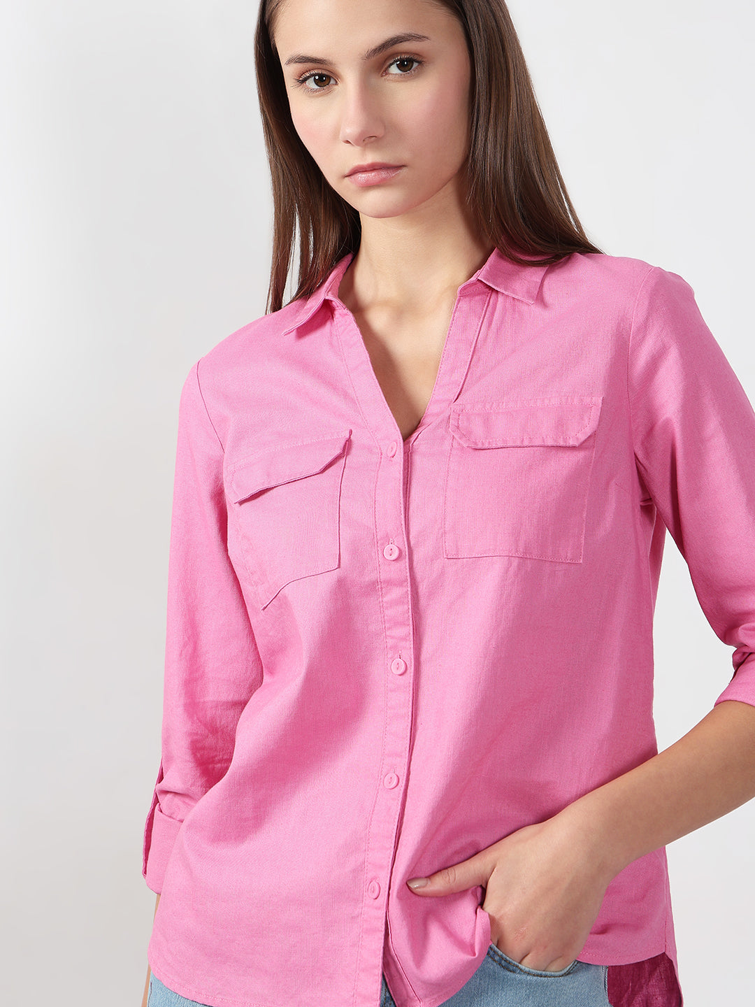 Pink Full Sleeves Shirt