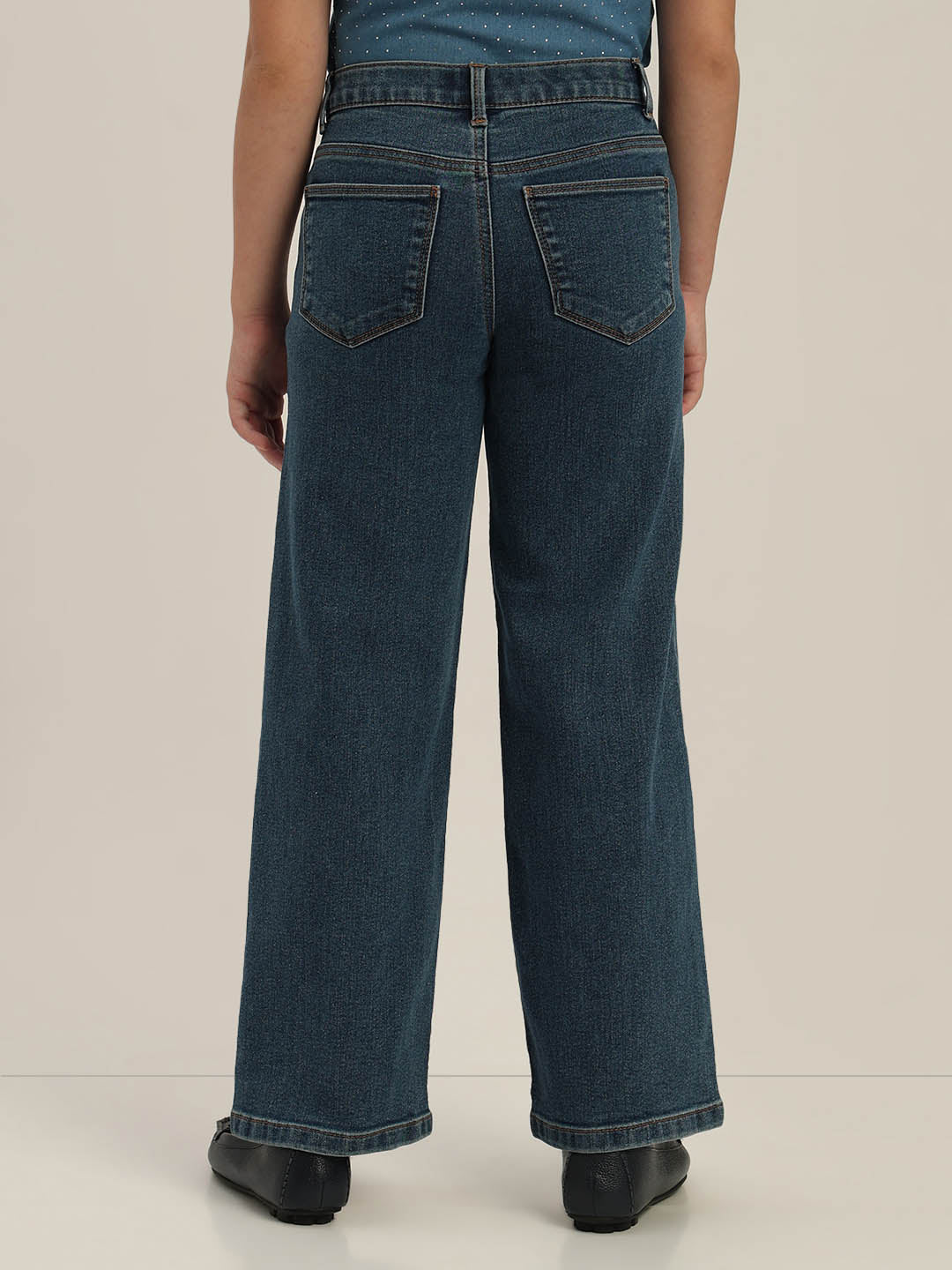 GIRLS Dark Blue Wide Leg Jeans